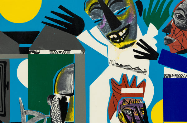 Romare Bearden, Sorcerer's Village, 1976 Screenprint Edition of 125