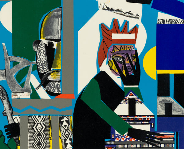 Romare Bearden, Sorcerer's Village, 1976 Screenprint Edition of 125