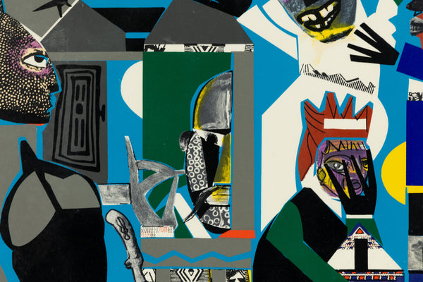Romare Bearden, Sorcerer's Village, 1976 Screenprint Edition of 125