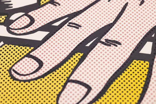Roy Lichtenstein Foot and Hand Signed Lithograph Edition of 300