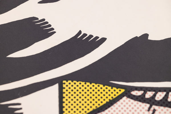 Roy Lichtenstein Foot and Hand Signed Lithograph Edition of 300