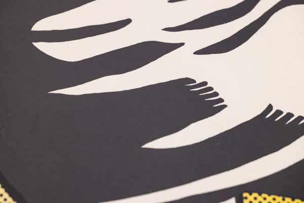 Roy Lichtenstein Foot and Hand Signed Lithograph Edition of 300