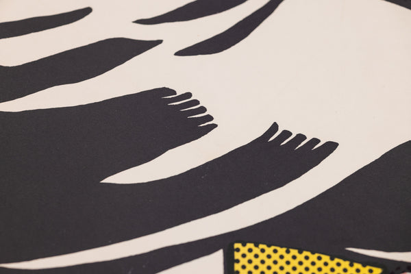 Roy Lichtenstein Foot and Hand Signed Lithograph Edition of 300