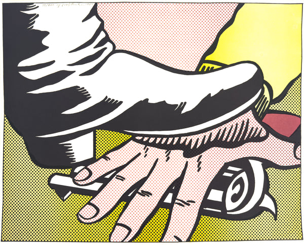 Roy Lichtenstein Foot and Hand Signed Lithograph Edition of 300