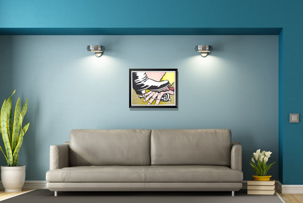 Roy Lichtenstein Foot and Hand Signed Lithograph Edition of 300