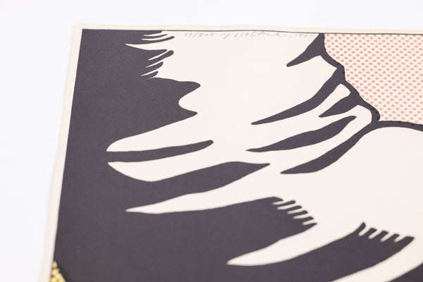 Roy Lichtenstein Foot and Hand Signed Lithograph Edition of 300