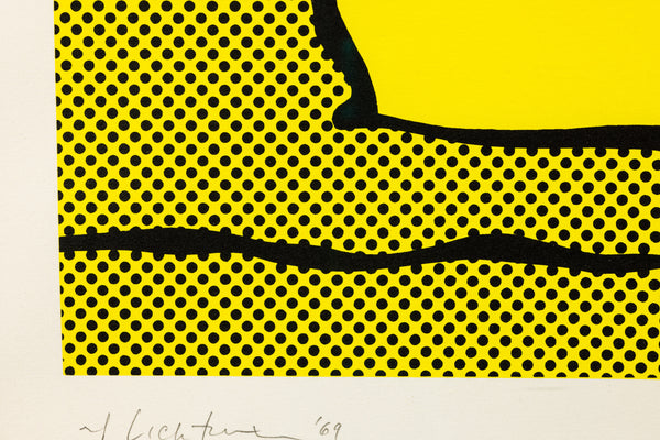 Roy Lichtenstein's "Haystack" a color screenprint on C.M. Fabriano paper, edition 88/250, signed, dated, and numbered in pencil