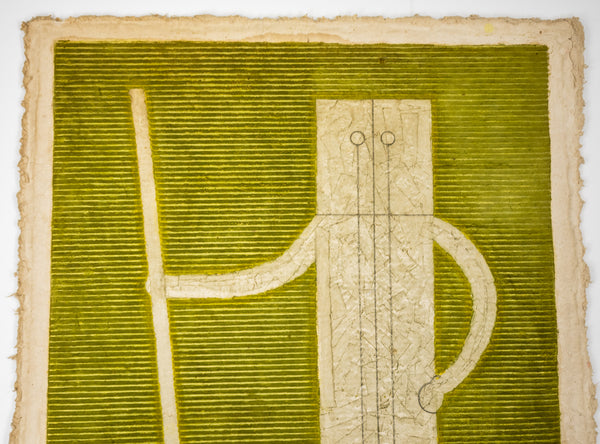 Rufino Tamayo, Hombre Con Baston, signed Mixographia print measuring 36x28 inches