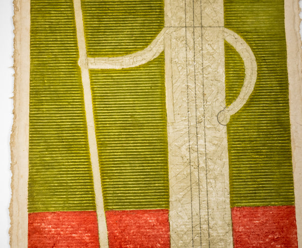 Rufino Tamayo, Hombre Con Baston, signed Mixographia print measuring 36x28 inches