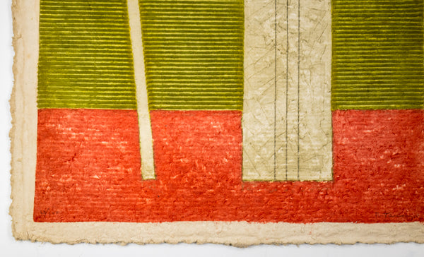 Rufino Tamayo, Hombre Con Baston, signed Mixographia print measuring 36x28 inches