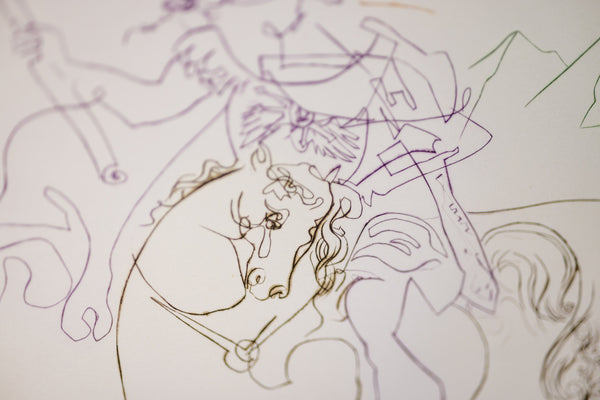 Salvador Dali Signed Color Engraving Anthony and Cleopatra Limited Edition of 1000