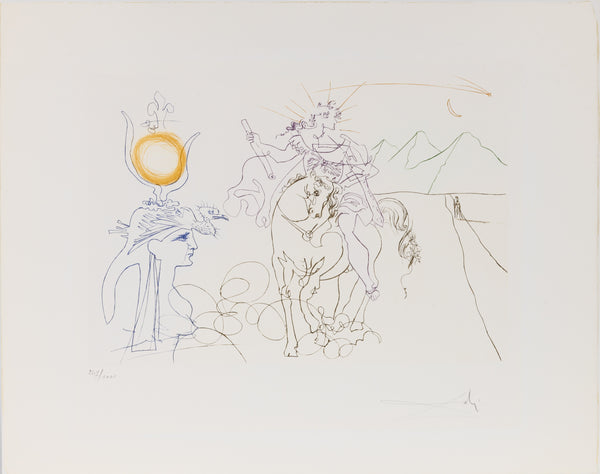 Salvador Dali Signed Color Engraving Anthony and Cleopatra Limited Edition of 1000