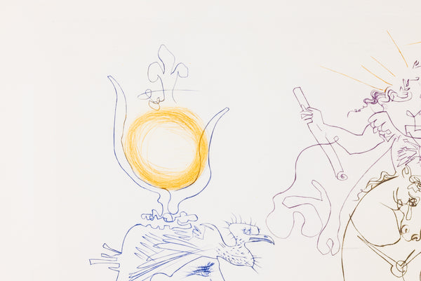 Salvador Dali Signed Color Engraving Anthony and Cleopatra Limited Edition of 1000