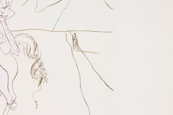 Salvador Dali Signed Color Engraving Anthony and Cleopatra Limited Edition of 1000
