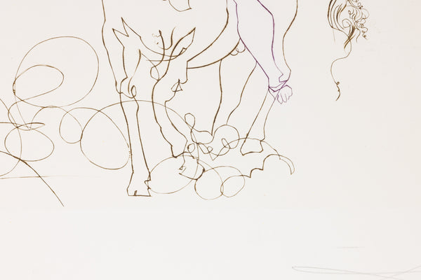 Salvador Dali Signed Color Engraving Anthony and Cleopatra Limited Edition of 1000