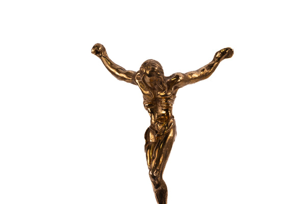 Salvador Dali Christ of St. John of the Cross Gold Sculpture Signed Edition of 500