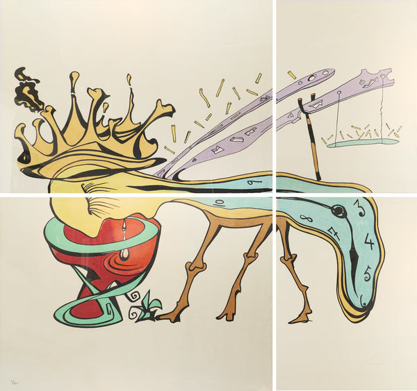 Salvador Dali, Royal Insect, Signed 1974 Monumental Color Lithograph 10 of 250
