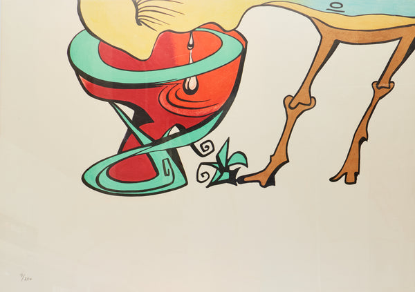 Salvador Dali, Royal Insect, Signed 1974 Monumental Color Lithograph Set of Four