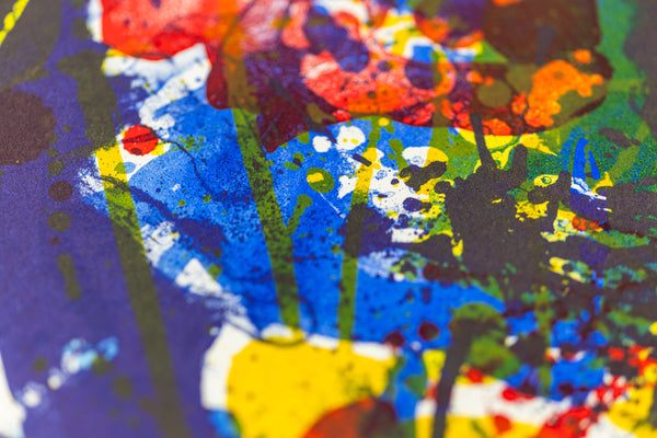 Sam Francis Untitled Blue, Red, Yellow 1986 Signed Lithograph Edition of 55