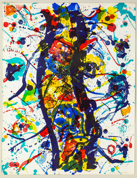 Sam Francis, Untitled Blue, Red, Yellow, 1986 Signed Lithograph Edition of 55