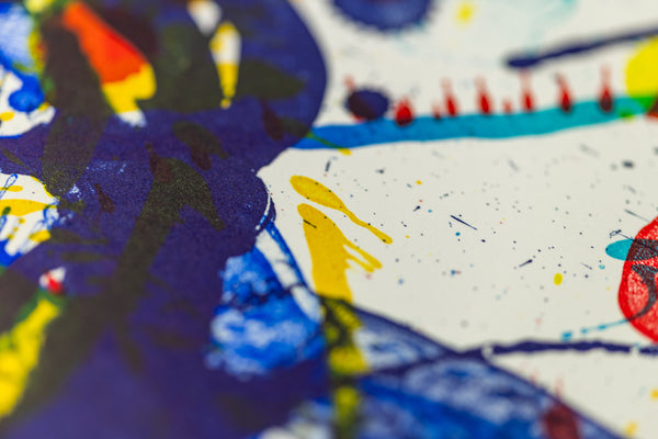 Sam Francis Untitled Blue, Red, Yellow 1986 Signed Lithograph Edition of 55