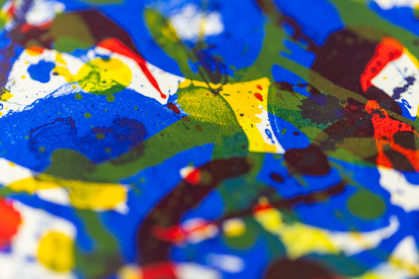 Sam Francis Untitled Blue, Red, Yellow 1986 Signed Lithograph Edition of 55