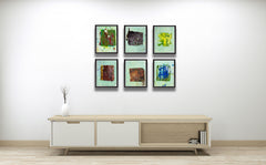 Sam Gilliam Six Works - Collection of 6 Signed Originals Mixed Media on Paper