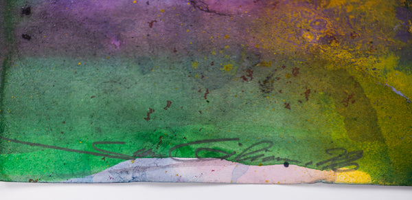 Sam Gilliam Untitled (Purple) 1996 Signed Mixed Media on Paper