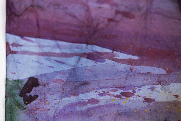 Sam Gilliam Untitled (Purple) 1996 Signed Mixed Media on Paper