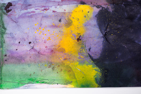 Sam Gilliam Untitled (Purple) 1996 Signed Mixed Media on Paper