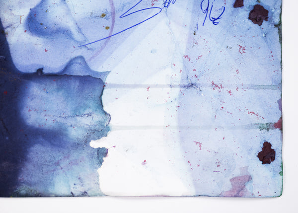 Sam Gilliam Untitled (Purple) 1996 Signed Mixed Media on Paper