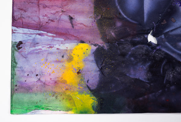Sam Gilliam Untitled (Purple) 1996 Signed Mixed Media on Paper