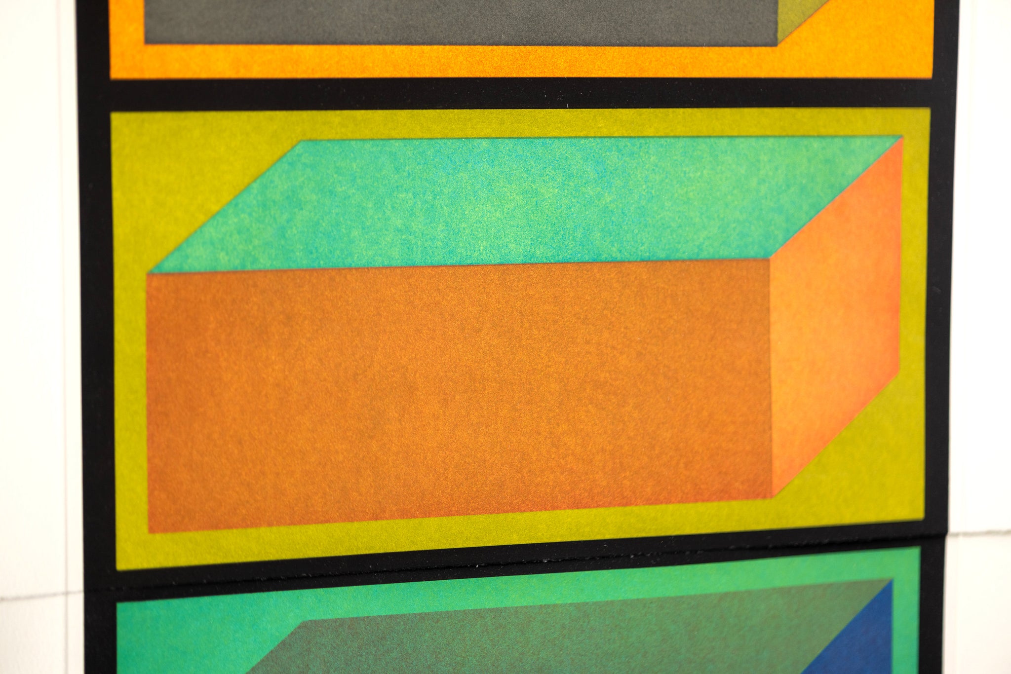 Sol LeWitt Eight Cubic Rectangles (Diptych) Large 69 Inch 1995 Etching ...