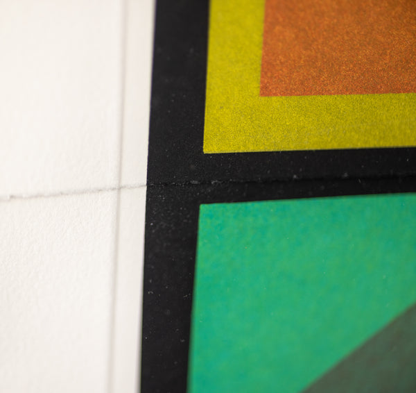 Sol LeWitt, Eight Cubic Rectangles, (1995 Diptych), color etching and aquatint on two sheets of Somerset paper