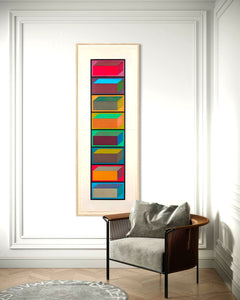 Sol LeWitt, Eight Cubic Rectangles, (1995 Diptych), color etching and aquatint on two sheets of Somerset paper