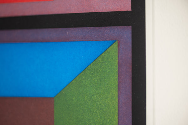 Sol LeWitt, Eight Cubic Rectangles, (1995 Diptych), color etching and aquatint on two sheets of Somerset paper