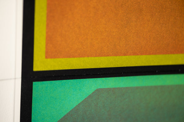 Sol LeWitt, Eight Cubic Rectangles, (1995 Diptych), color etching and aquatint on two sheets of Somerset paper