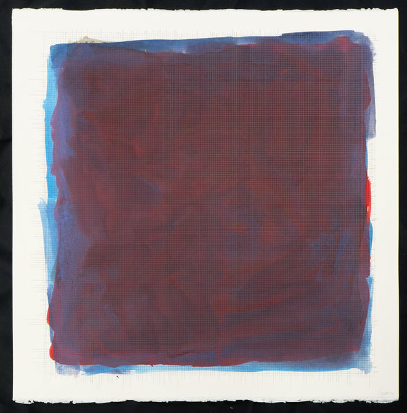 Sol LeWitt, Original Painting Signed 1990 Untitled Gouache on Paper