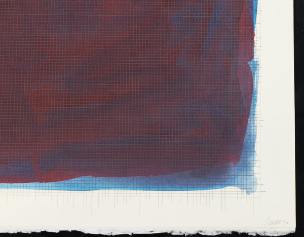 Sol LeWitt, Original Painting Signed 1990 Untitled Gouache on Paper