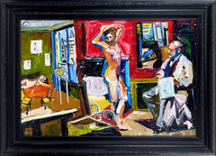 Steve Penley / Artist's Studio (c. 2005-2015), an original acrylic painting on canvas. Signed "PENLEY" on the front, measuring 24x36 inches (canvas) with gallery Certificate of Authenticity.