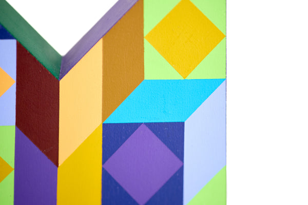 Victor Vasarely, Ter-A, Large 18 Inch Hand Painted Sculpture Signed Edition of 100