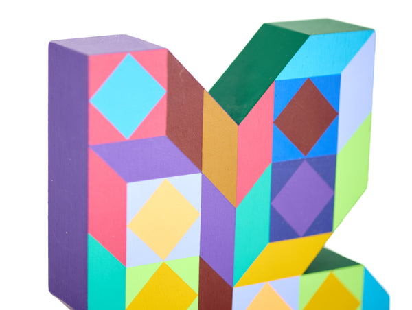 Victor Vasarely, Ter-A, Large 18 Inch Hand Painted Sculpture Signed Edition of 100