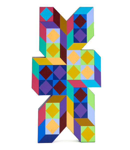 Victor Vasarely, Ter-A, Large 18 Inch Hand Painted Sculpture Signed Edition of 100