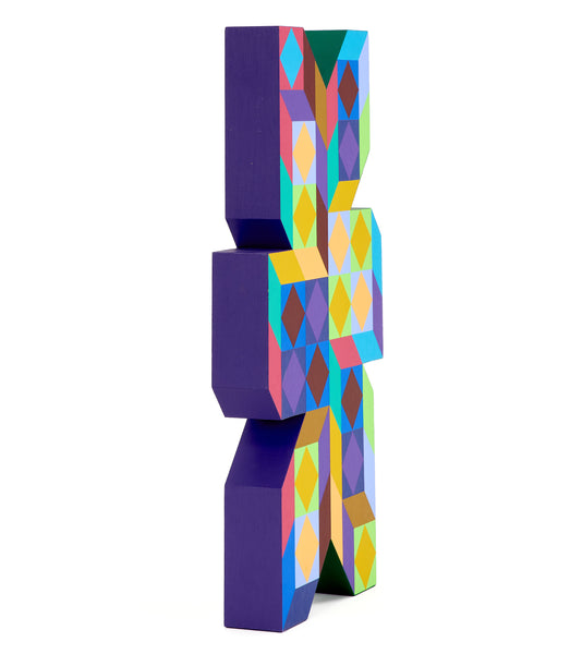 Victor Vasarely, Ter-A, Large 18 Inch Hand Painted Sculpture Signed Edition of 100