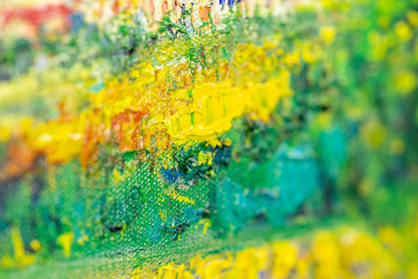 Yolande Ardissone European Vineyard Signed Original Oil on Canvas Painting