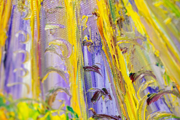 Yolande Ardissone European Vineyard Signed Original Oil on Canvas Painting