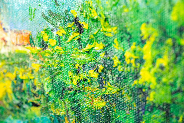 Yolande Ardissone European Vineyard Signed Original Oil on Canvas Painting