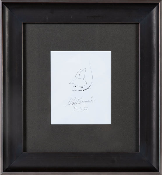LeRoy Neiman Original Pencil Drawing Self Portrait Certified Signed Dated Rare