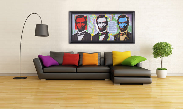 Abe Abraham Lincoln Warhol Famous Assistant Oil Painting Canvas
