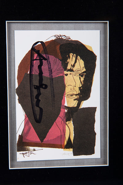 Andy Warhol Mick Jagger FS.II.139 Hand Signed Gallery Announcement Invitation